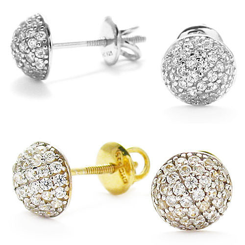 Beautiful 0.38 Carat Multi-CZ Round Stud Earrings Different Colors | Wholesale Sterling Silver Jewelry | Main