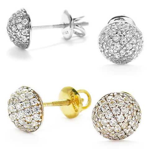 Beautiful 0.38 Carat Multi-CZ Round Stud Earrings Different Colors | Wholesale Sterling Silver Jewelry | Main