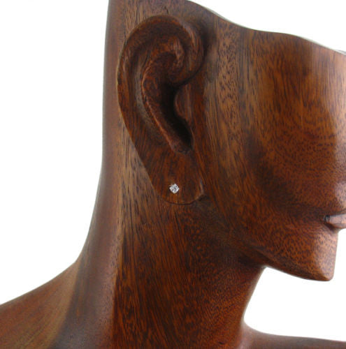 Sleek 0.40 Carat Round CZ Post Stud Earrings in 3mm | Wholesale Sterling Silver Jewelry | Alternate