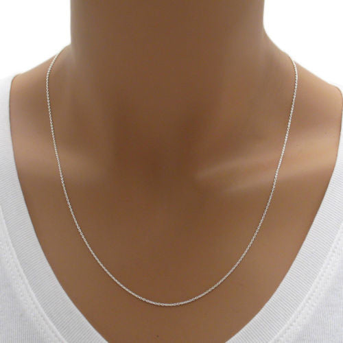 Sterling Silver Rolo Chain Necklace 0.80mm (Gauge 020). Available in 3 Lengths.