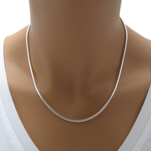 Sterling Silver Snake Chain Necklace 2.5mm (Gauge 060). Available in 6 Lengths.