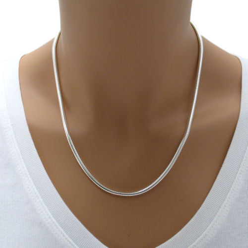 Sterling Silver Snake Chain Necklace 2.75mm (Gauge 080). Available in 5 Lengths.