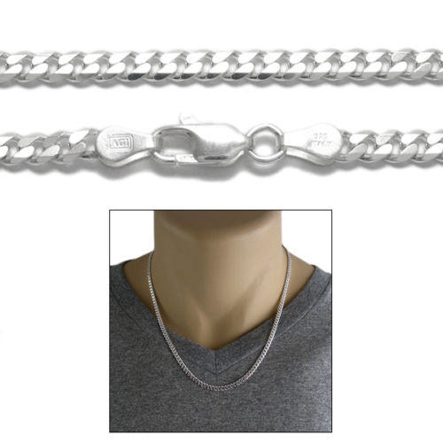 3.5mm Paper Clip Chain Necklace in Sterling Silver with Yellow Rhodium |  Zales