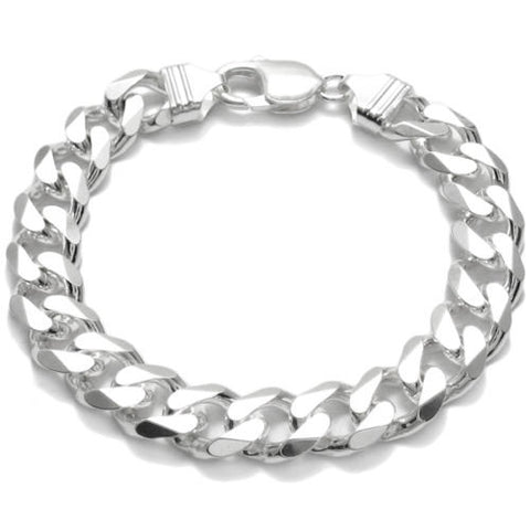 Awesome 11mm (300 Gauge) Cuban link chain bracelet | Wholesale 925 Sterling Silver Jewelry | Item photo