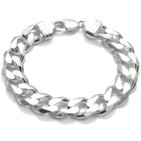 Lavish 13mm (350 Gauge) Cuban link chain bracelet | Wholesale 925 Sterling Silver Jewelry | Item photo