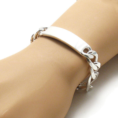 Sterling Silver Personalized Monogram Popcorn-Chain Bracelet. 8