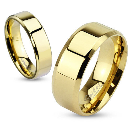 Thin Flat Gold Wedding Band | Hitched