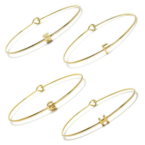 14K Yellow Gold Letter H Bracelet