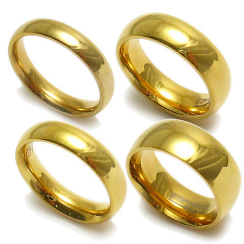 14K ion plated stainless steel wedding band in glossy finish. Wholesale 316L Stainless Steel Rings - Jewelry
