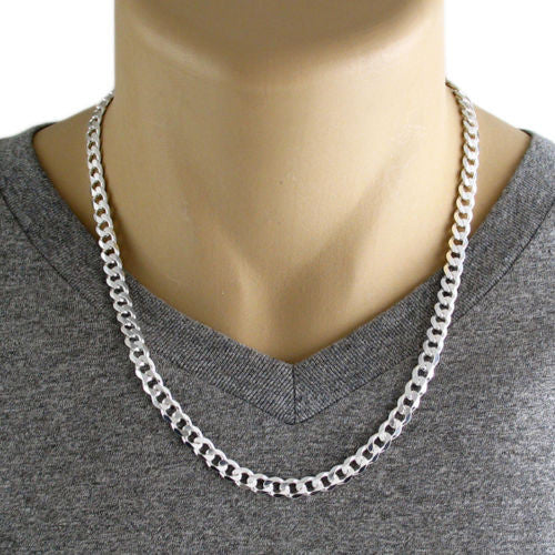 Men's Sterling Silver Cuban Link Chain Necklace | 4.5mm | 22 Inches