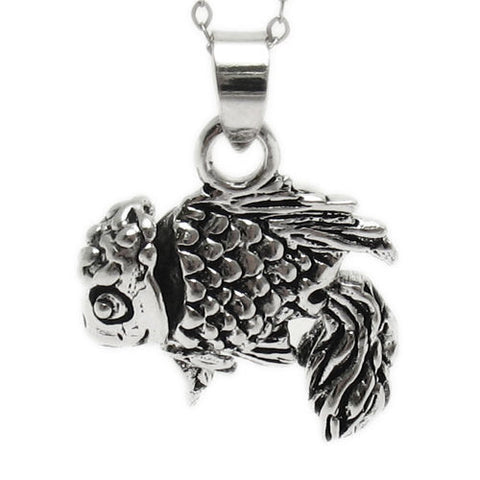 Cute 3D Fish with Movable Head, Fins & Tail Pendant | Wholesale 925 Sterling Silver Pendant - Jewelry
