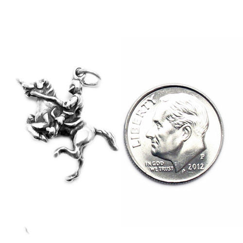 Marvelous 3D Knight Charm | Wholesale 925 Sterling Silver Charms - Jewelry | Alternate