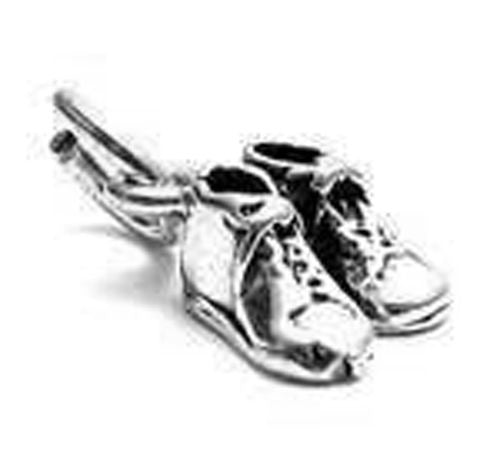 Stylish 3D Pair of Sneakers Charm | Wholesale 925 Sterling Silver Charms | Main
