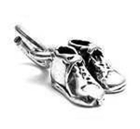 Stylish 3D Pair of Sneakers Charm | Wholesale 925 Sterling Silver Charms | Main