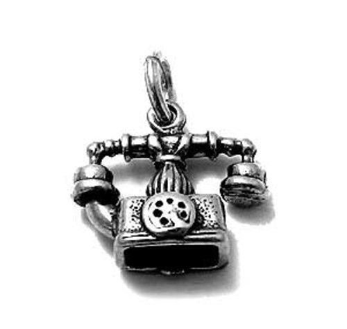 Anqitue 3D Telephone Charm | Wholesale 925 Sterling Silver Charms | Main