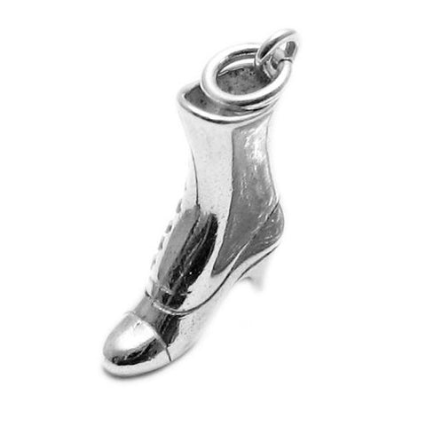 3D Victorian Boot Charm | Wholesale 925 Sterling Silver Charms - Jewelry | Main
