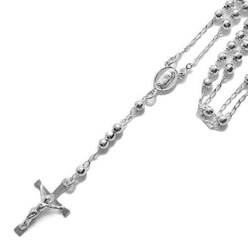 Women's Stainless Steel Rosary Necklace, Silver, Black, Gold, Virgin Mary  Rosary - Etsy