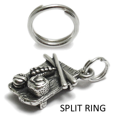 5mm small SPLIT rings for charms and jewelry making | Wholesale 925 Sterling Silver Jewelry | Illustration photo