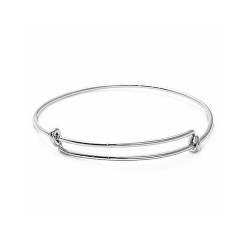 Modern 6" Adjustable Bangle Child Charm Bracelet | Wholesale 925 Sterling Silver Jewelry | Main