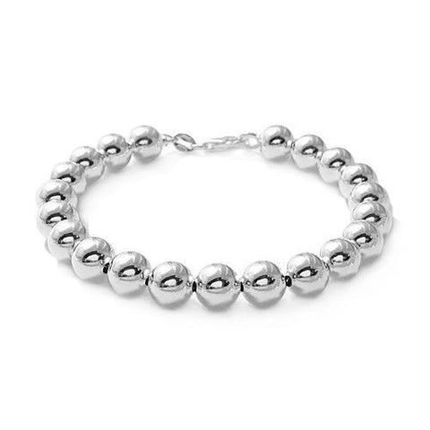 Classic 7.5" Bead Bracelet - 8mm | Wholesale Sterling Silver Jewelry | Main
