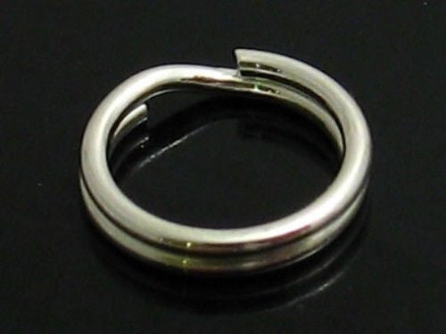 7mm large SPLIT rings for charms and jewelry making | Wholesale 925 Sterling Silver Jewelry | Item photo