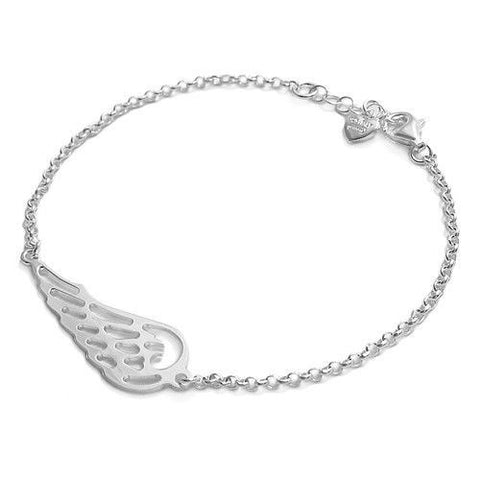 Beautiful adjustable angel's wing bracelet | Wholesale 925 Sterling Silver Jewelry | Item photo