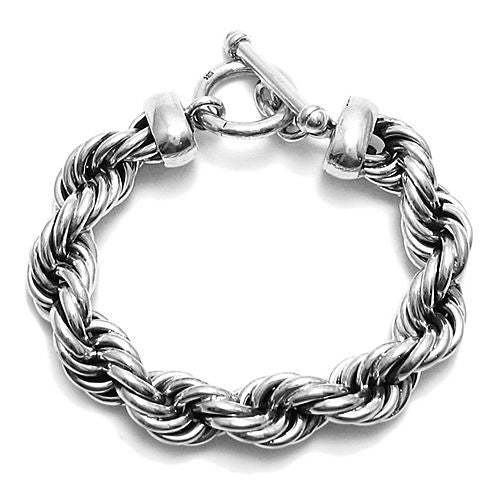 Exquisite Sterling Silver Cuban Link Chain Bracelet - 13.5mm. - 925Express