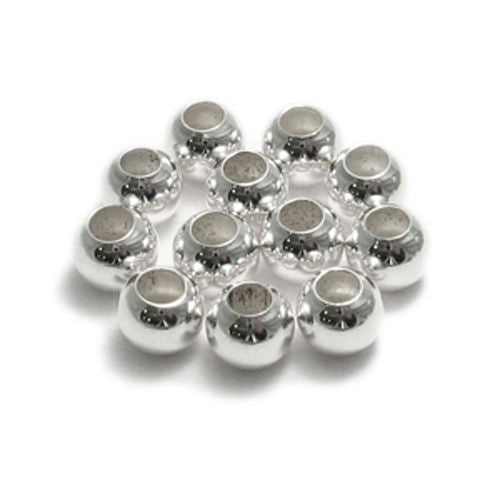 8pcs of 925 Sterling Silver Barrel Spacer Beads for Necklace Bracelet 6mm