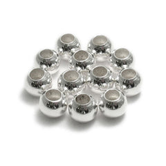 10 Sterling Silver Large Hole Bracelet Spacers, 925 Silver Spacer Beads,  Donut Beads 6mm 8mm 10mm 
