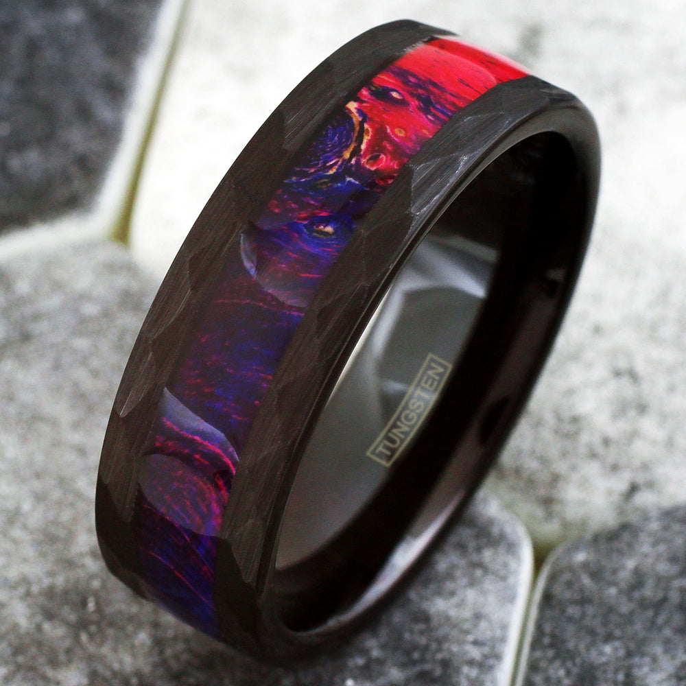 Galaxy opal ring, glow in the dark, purple opal, opal engagement ring,  silver opal ring, simple opal ring, meteorite , meteorite jewelry. | Decazi