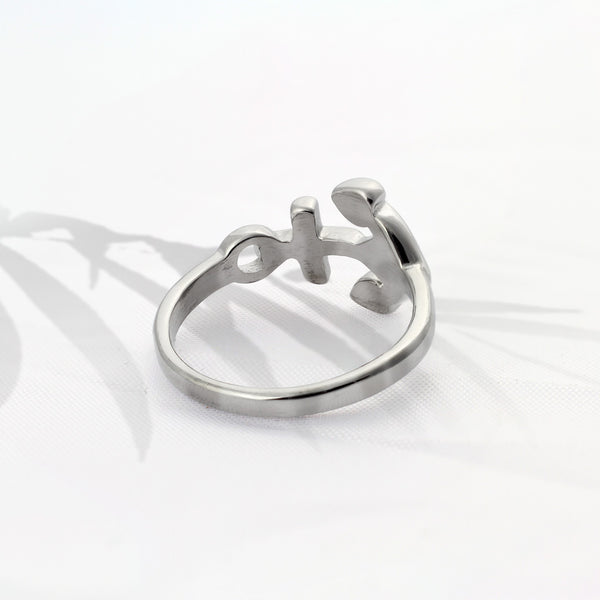 Classic Mirror Polished Stainless Steel Anchor Ring