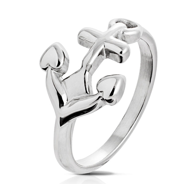 Classic Mirror Polished Stainless Steel Anchor Ring