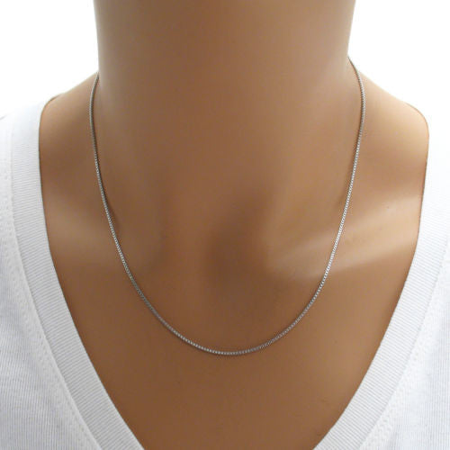 Rope & Box Chain Necklace in Silver