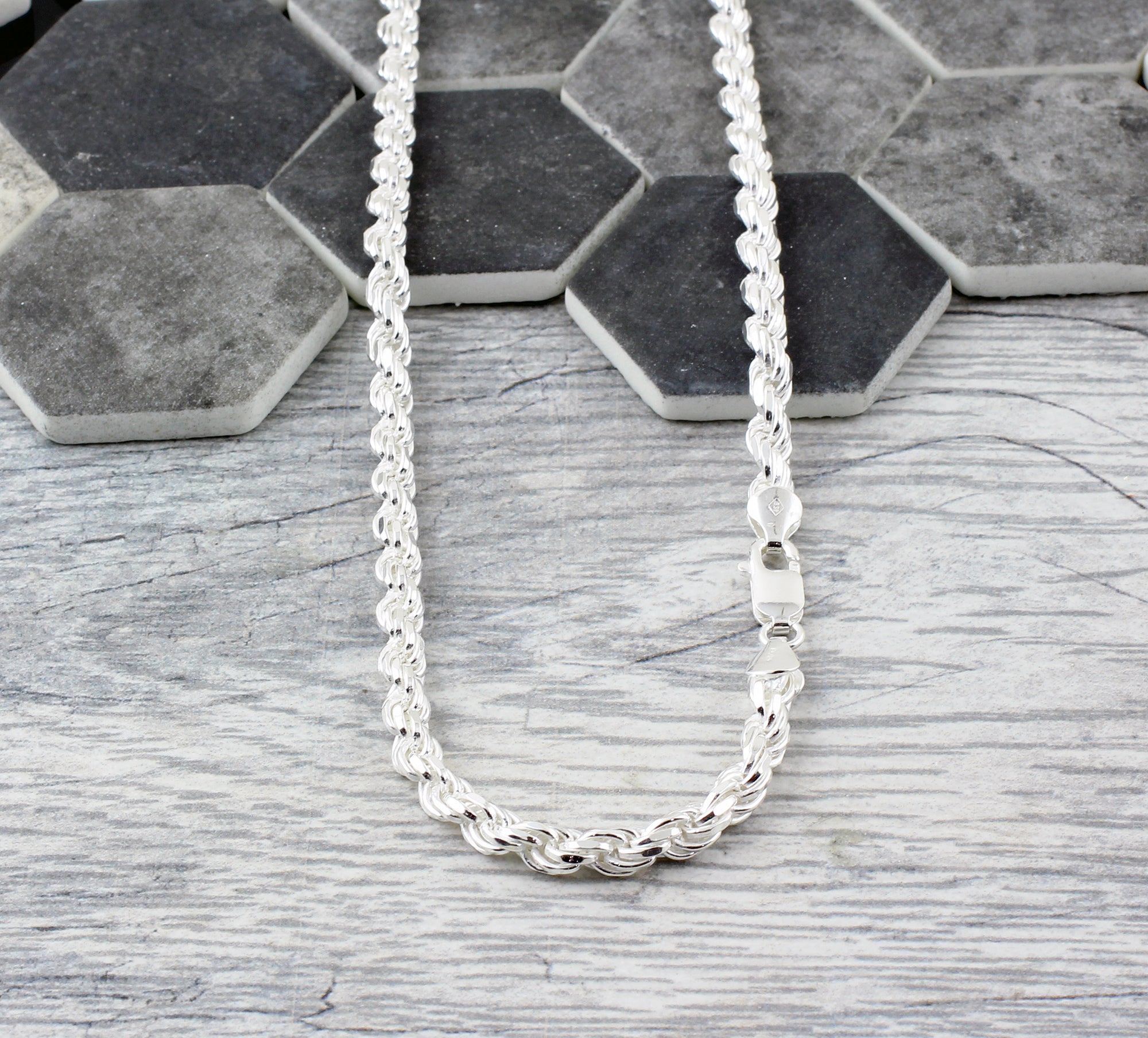 Grey Diamond Rope Necklace