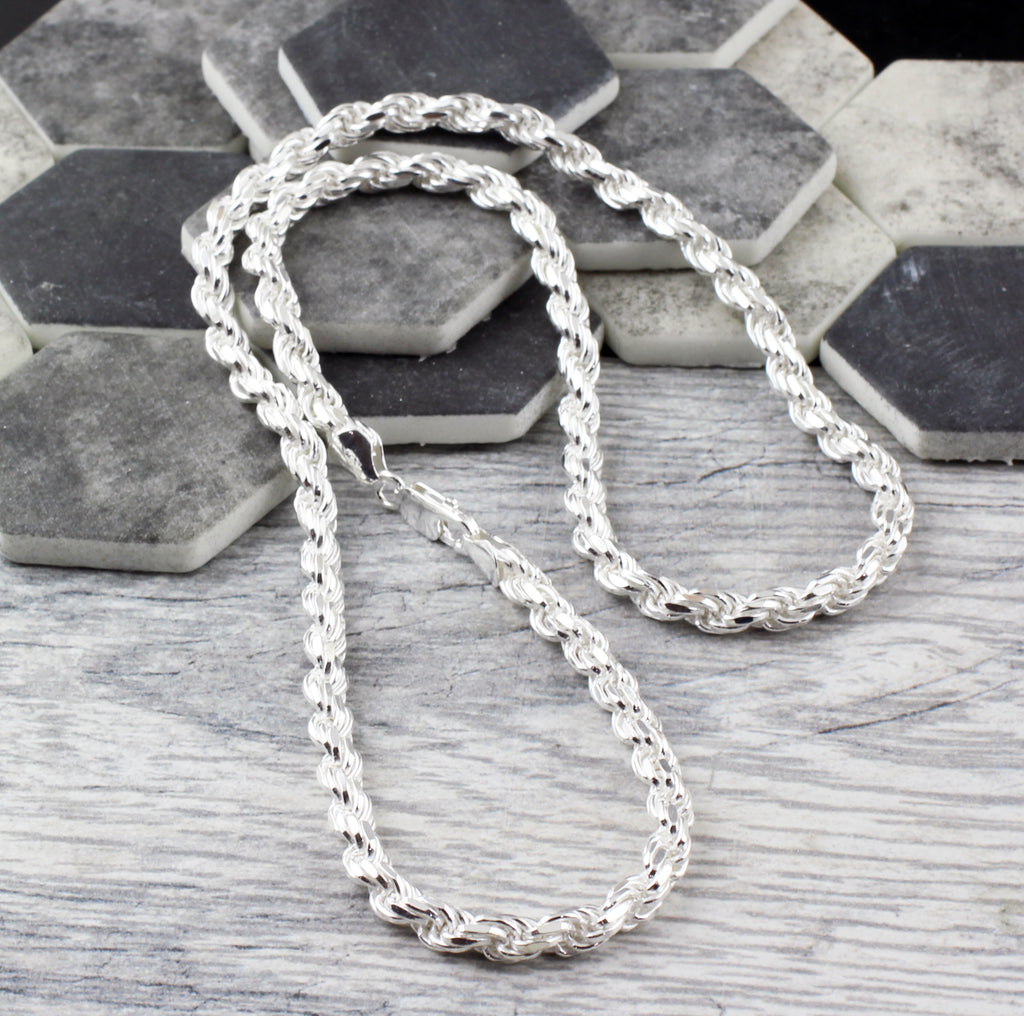 Sterling Silver Rope Chains - 925Express