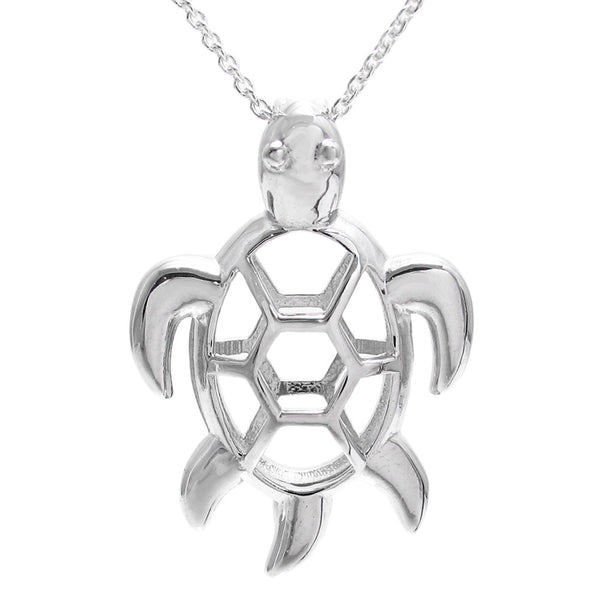 Charming Sterling Silver Turtle Pearl Cage Pendant | Wholesale 925 Sterling Silver Jewelry | Pendant photo