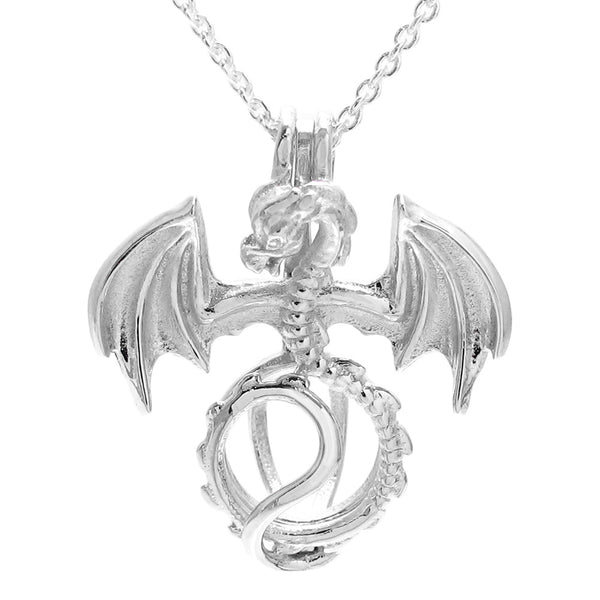 Amazing 925 Sterling Silver Flying Dragon Pearl Cage Pendant | Wholesale 925 Sterling Silver Jewelry | Pendant photo