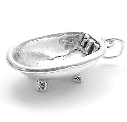 Modern and Simple Bathtub Charm | Wholesale 925 Sterling Silver Charms - Jewelry | Main