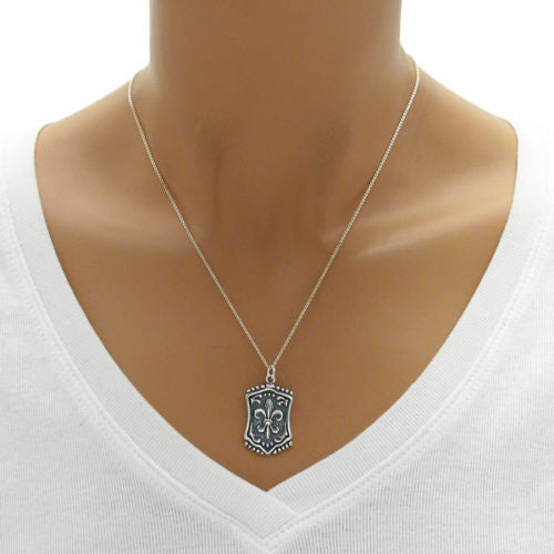 Beautiful and Elegant Fleur De Lis Charm Pendant | Wholesale 925 Sterling Silver Pendant - Jewelry | Alternate