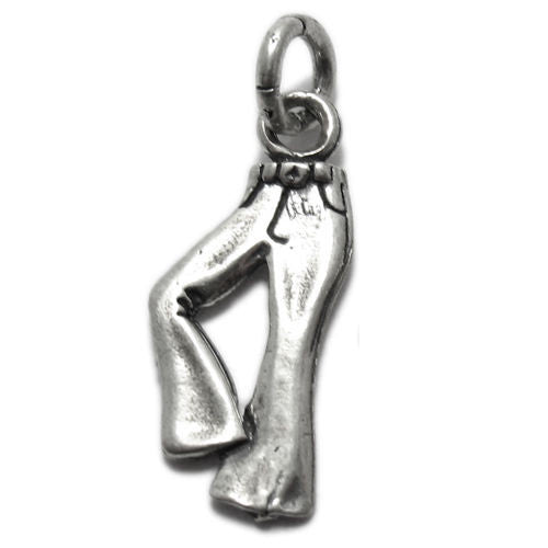 Fashionable Bell Bottom Jean Pants Charm | Wholesale 925 Sterling Silver Charms - Jewelry | Main