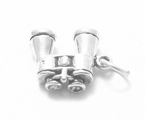 Sleek Binoculars Charm | Wholesale 925 Sterling Silver Charms | Main