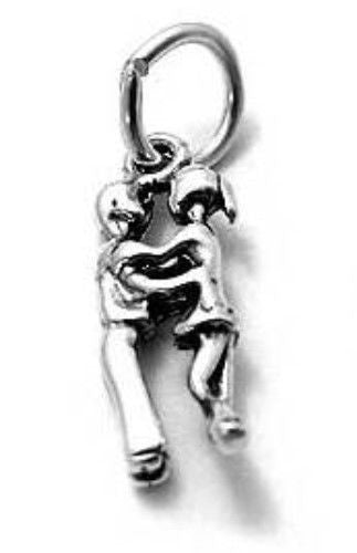Sterling Silver. Boy and Girl Dancing Charm. Wholesale 925Express