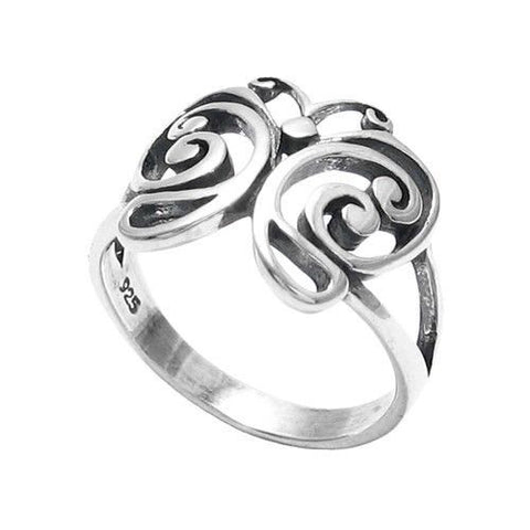 Cute Cut-out Butterfly Ring | Wholesale 925 Sterling Silver Jewelry | Main
