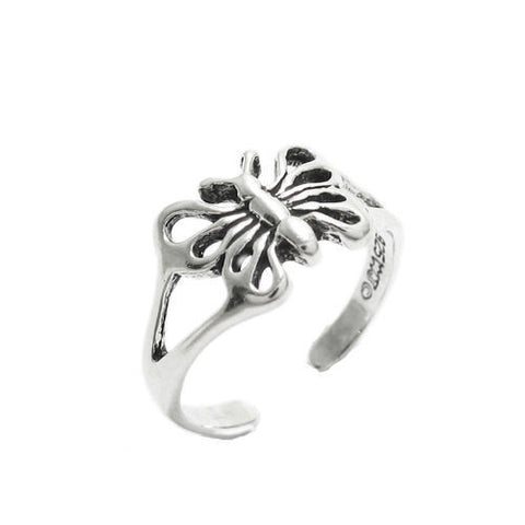 Whimsical Butterfly on Toe Ring | Wholesale Sterling Silver Jewelry