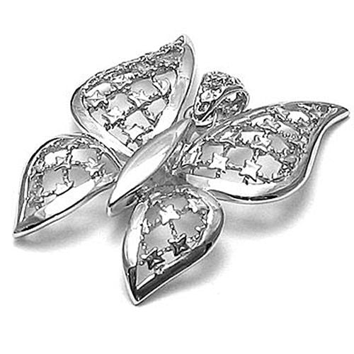 Gorgeous & Detailed Butterfly Pendant | Wholesale 925 Sterling Silver Pendants - Jewelry 