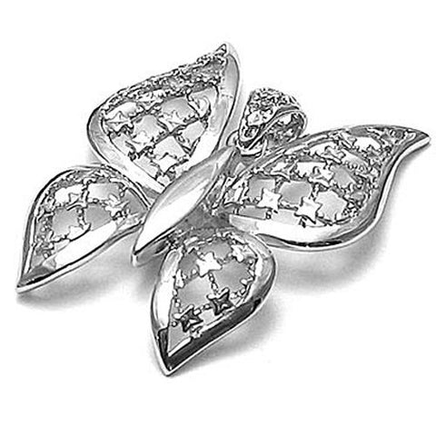 Gorgeous & Detailed Butterfly Pendant | Wholesale 925 Sterling Silver Pendants - Jewelry 