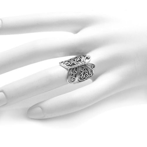 Fancy and Decorative Butterfly Ring | Wholesale 925 Sterling Silver Jewelry | Alternate