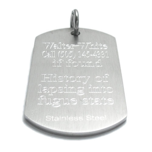 Charming Caduceus Medical Dog Tag Pendant Necklace | Wholesale 316L Stainless Steel Jewelry | Alternate