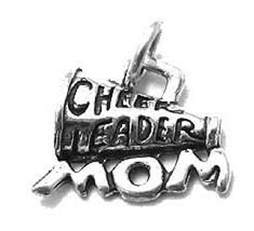Trendy "Cheerleader Mom" Charm. Wholesale Sterling Silver Charms - Jewelry