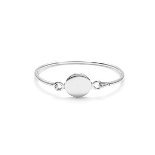 Modern Child's Engravable Cuff Bracelet - 4 Lengths | Wholesale 925 Sterling Silver Jewelry | Main